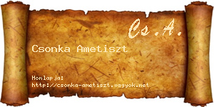 Csonka Ametiszt névjegykártya